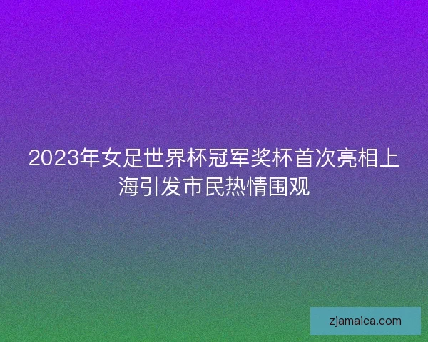 2023年女足世界杯冠军奖杯首次亮相上海引发市民热情围观 2023年女足世界杯冠军奖杯首次亮相上海引发市民热情围观